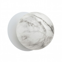Lassie Marble Opal Glass Cool White LED Outdoor Wall Light